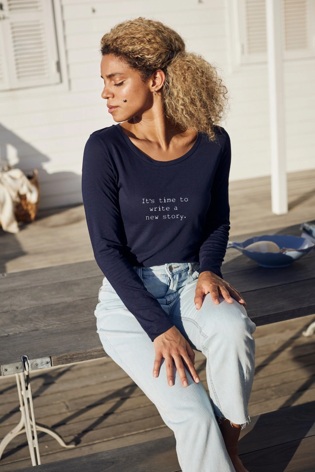 "New Story" Long Sleeve Tee