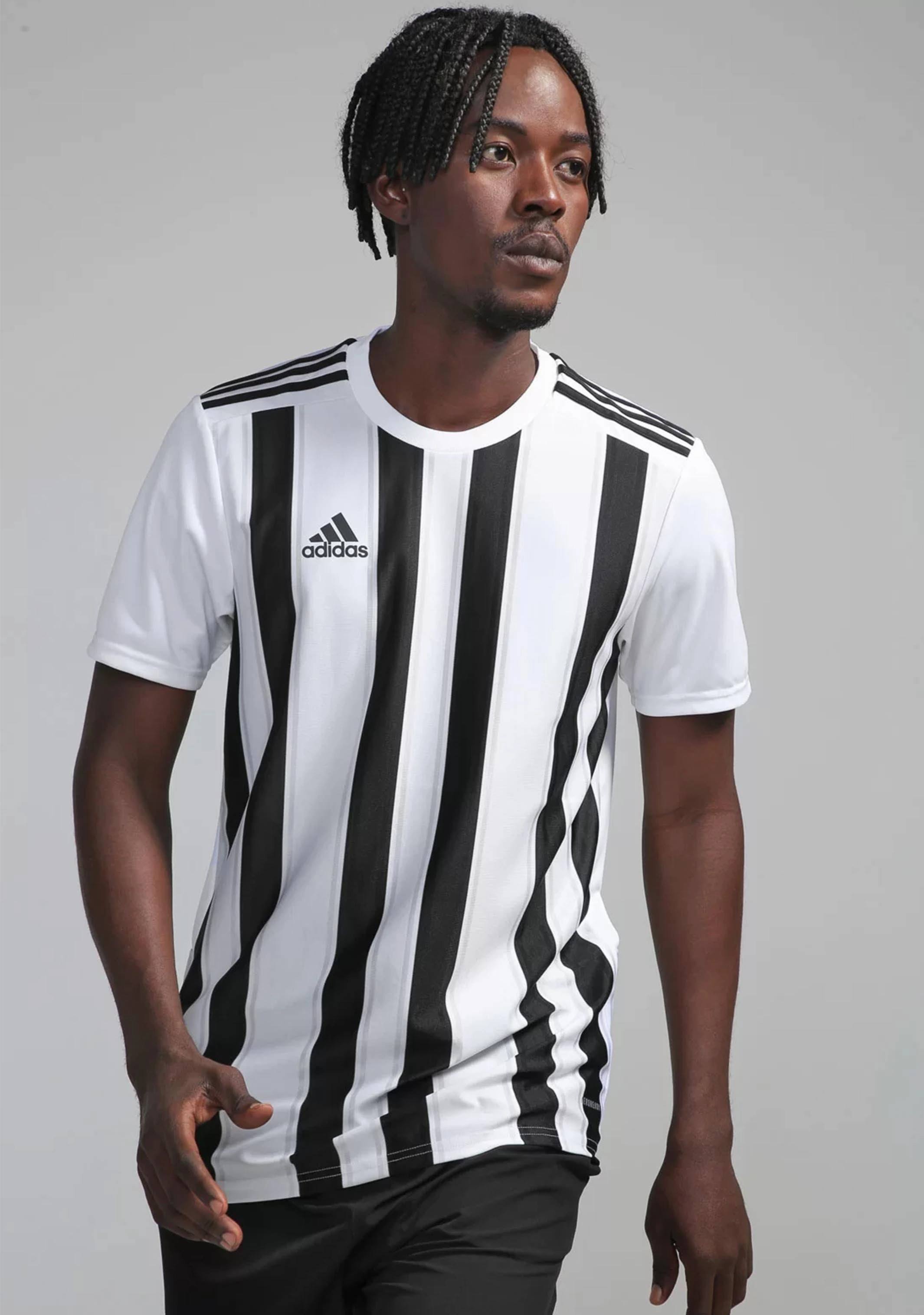 Adidas Mens Striped 21 Jersey White/Black