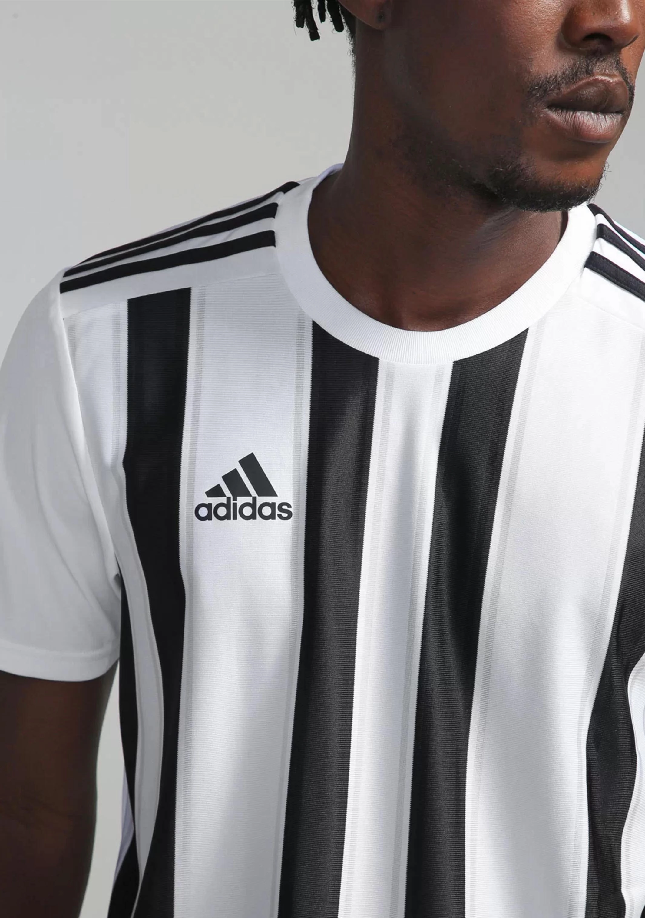 Adidas Mens Striped 21 Jersey White/Black
