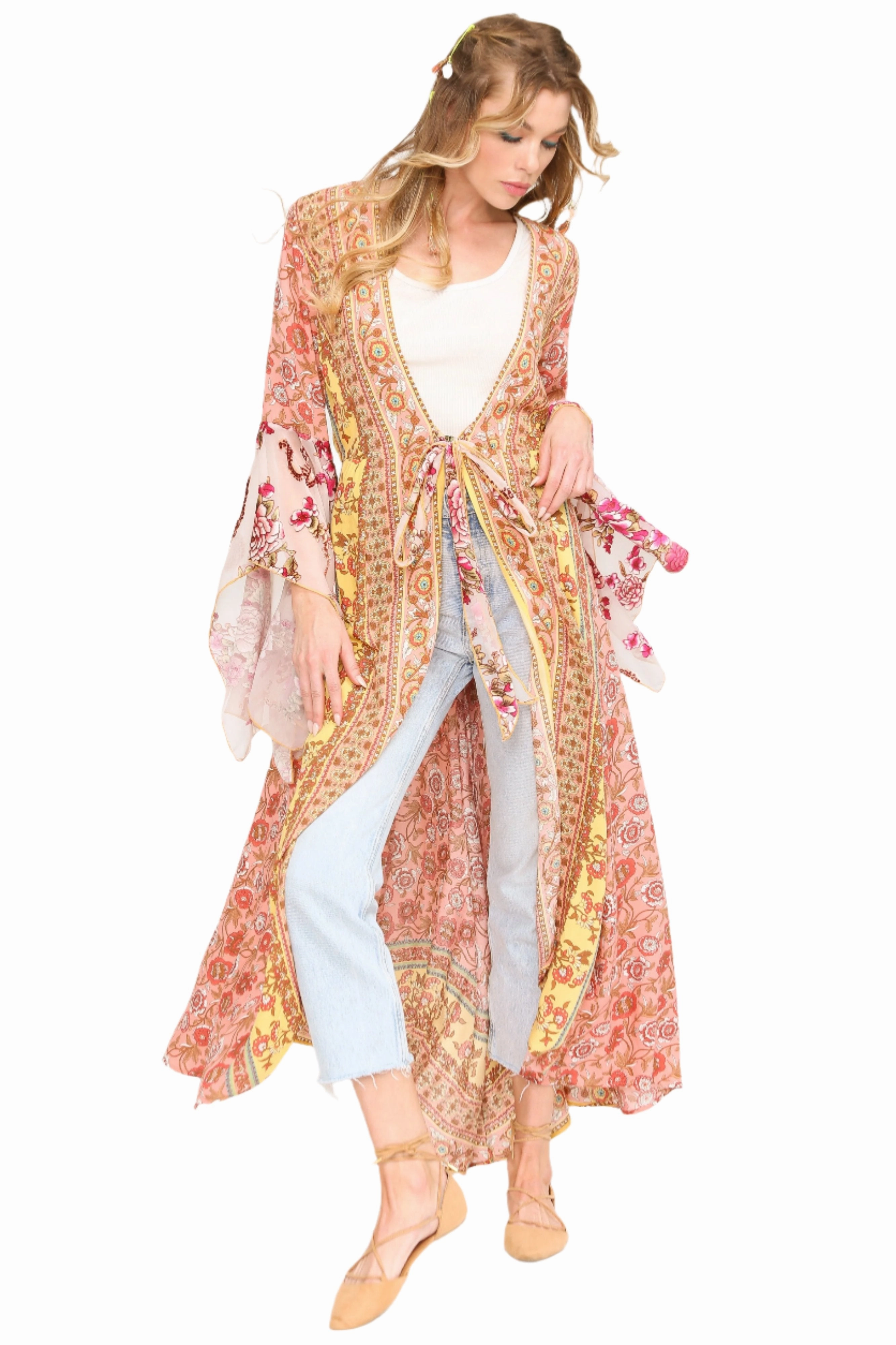 Aratta Silent Journey Roses Kimono