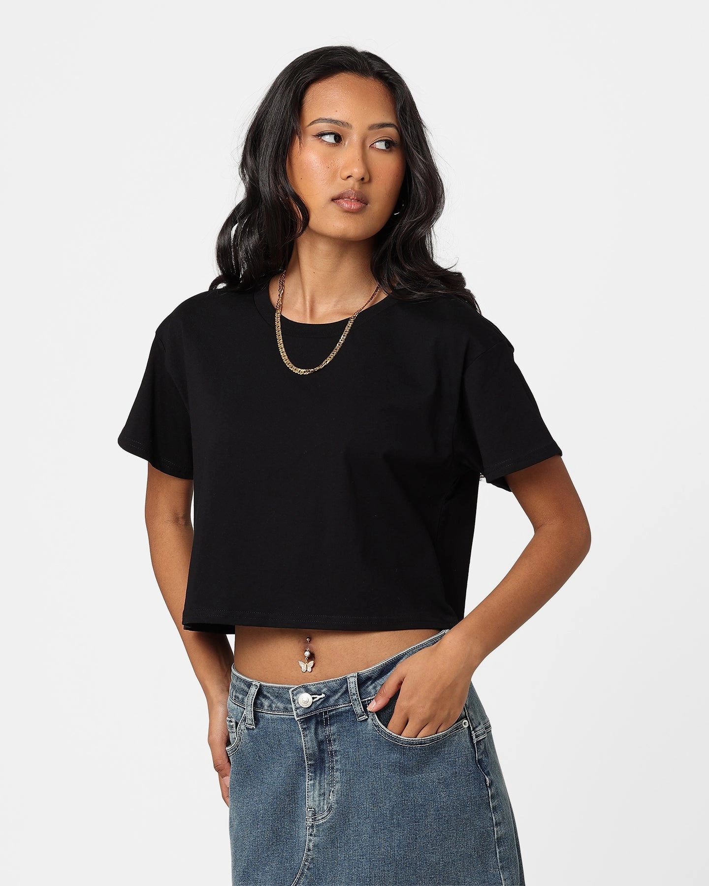 AS Colour Women's Crop T-Shirt Black