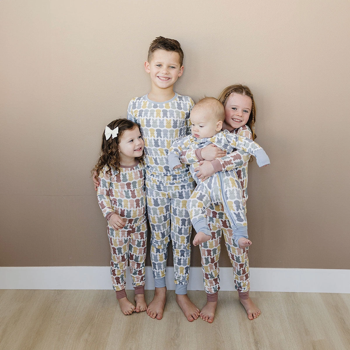 Bamboo Two-Piece Cozy Set - Dusty Blue Bunny