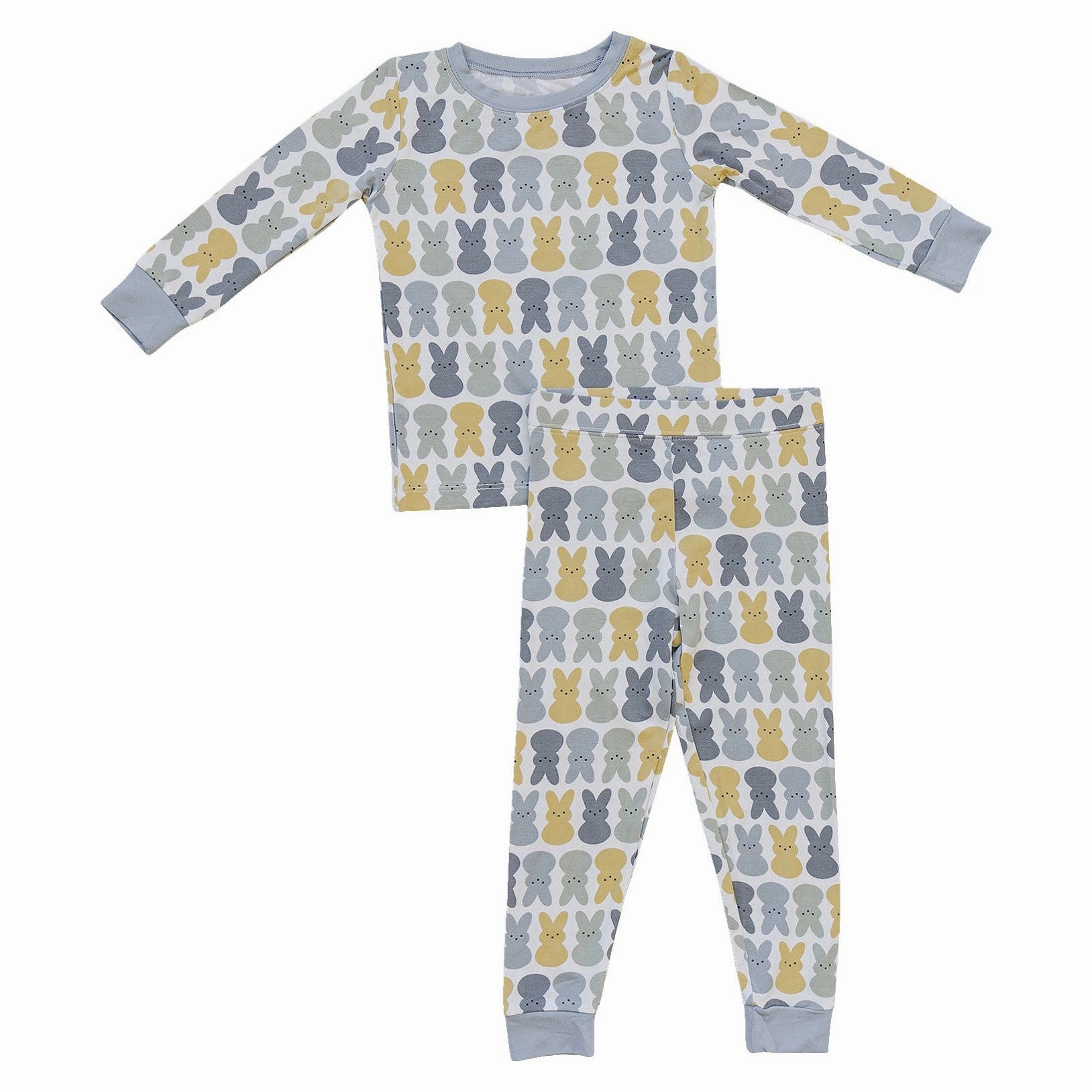 Bamboo Two-Piece Cozy Set - Dusty Blue Bunny