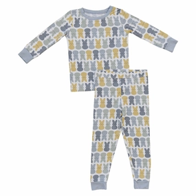 Bamboo Two-Piece Cozy Set - Dusty Blue Bunny