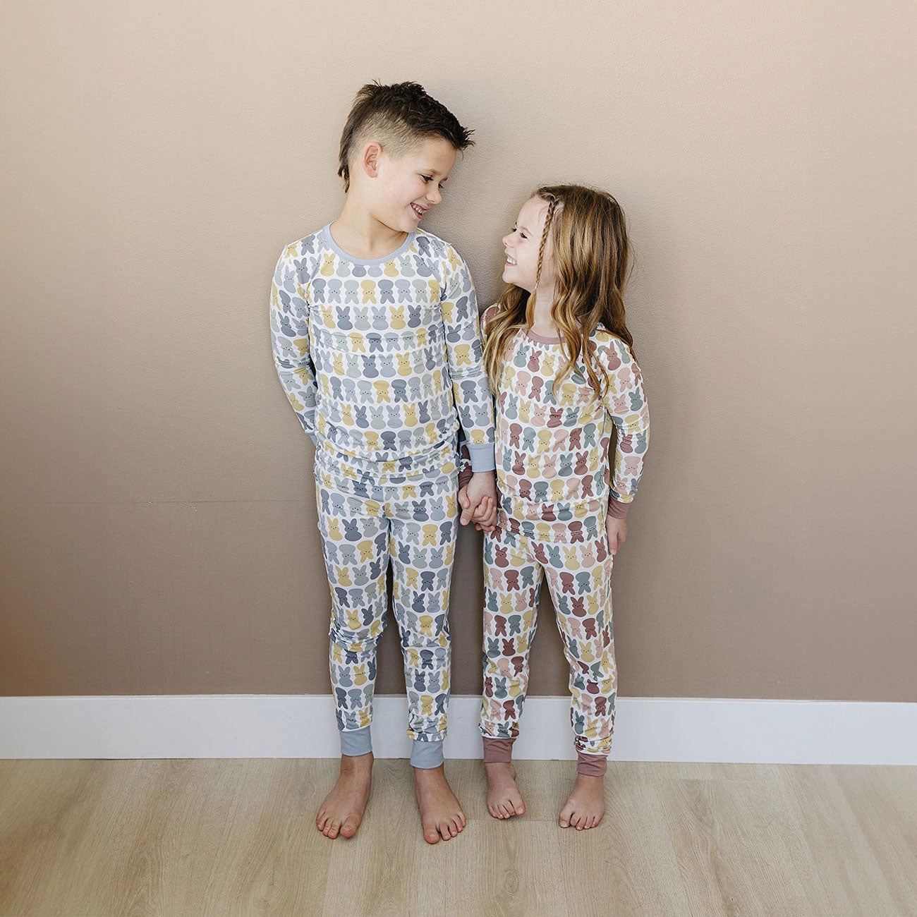 Bamboo Two-Piece Cozy Set - Dusty Blue Bunny