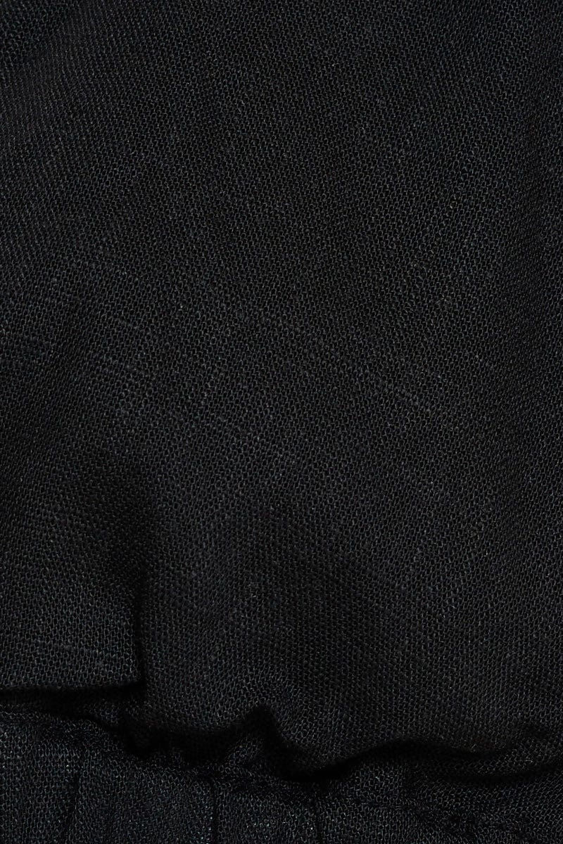 Black Cami Bralette Linen Blend