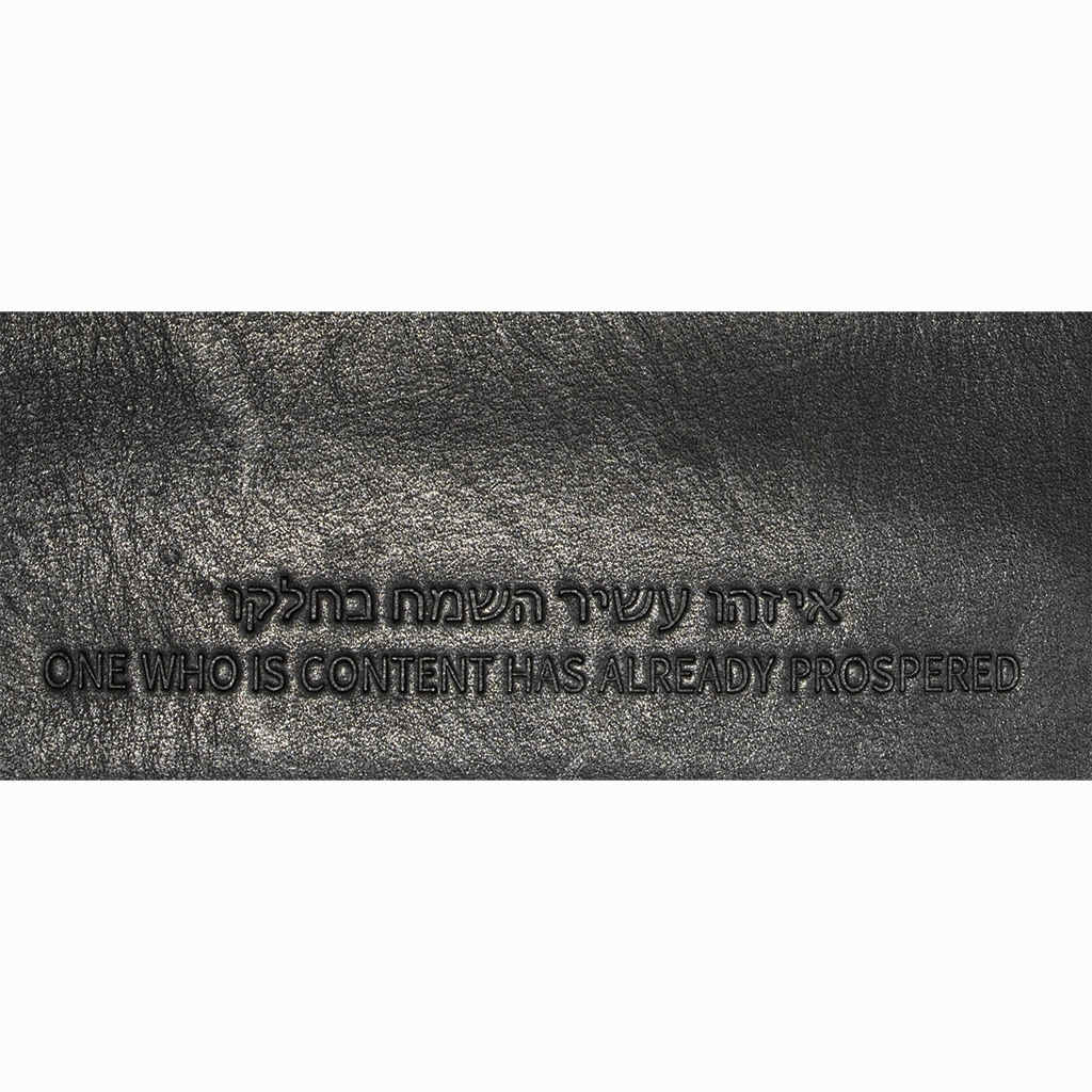 Black Denim Leather Card Case