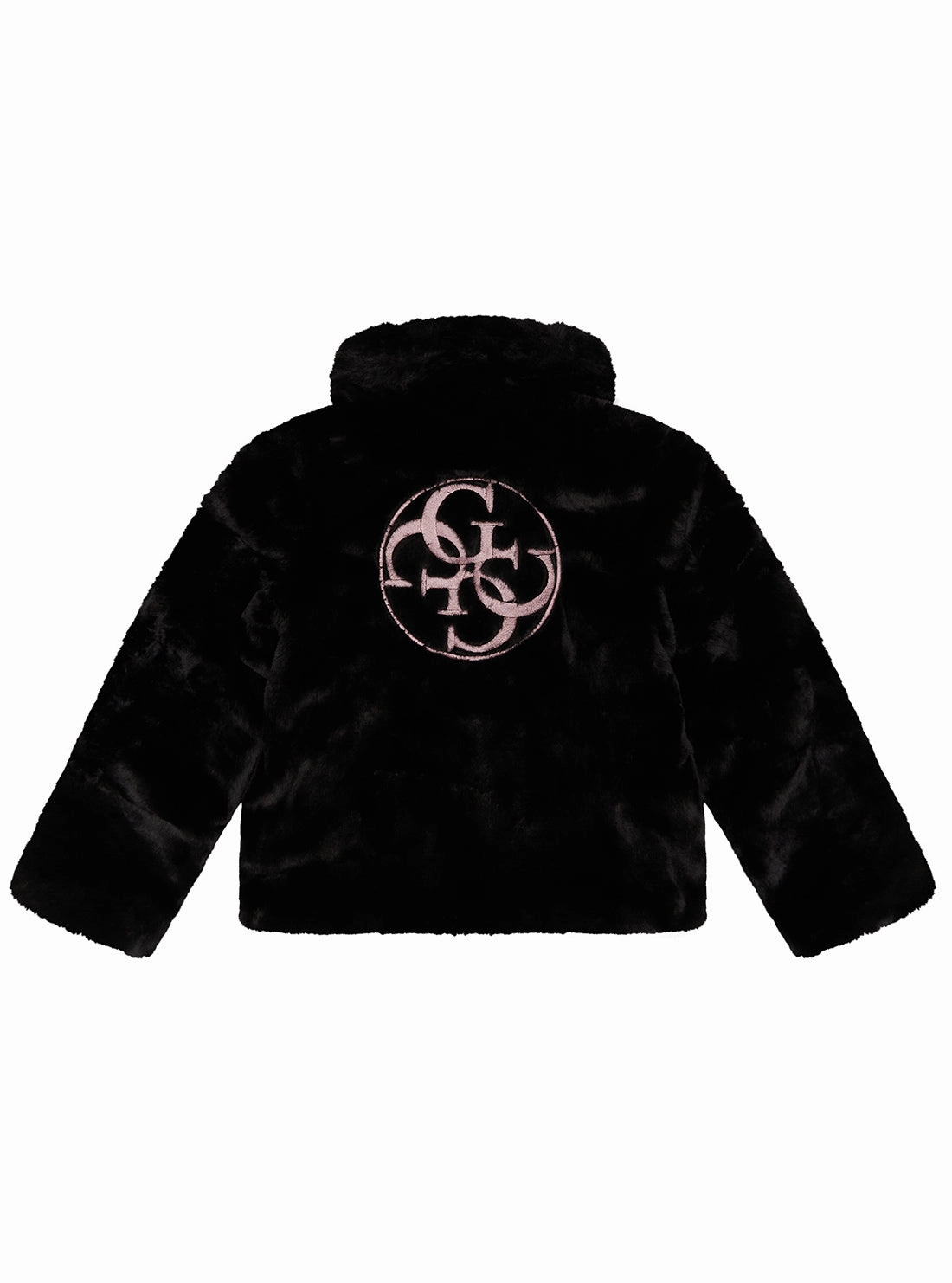 Black Faux Fur Long Sleeves Jacket (2-7)