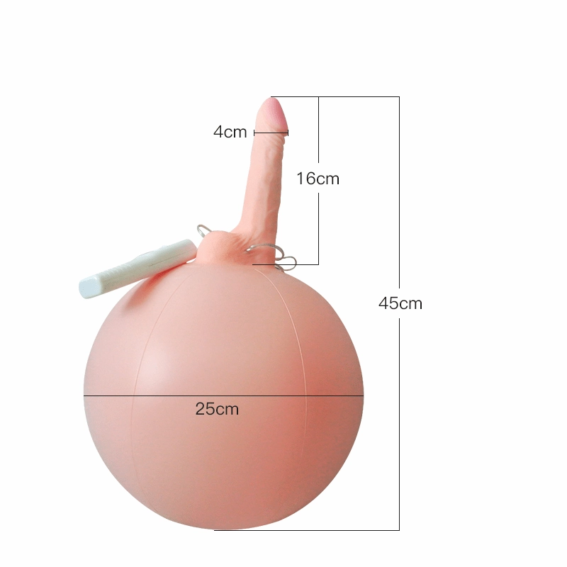 Bouncy Inflatable Sex Ball with Remote Control Vibrating Realistic Dildo
