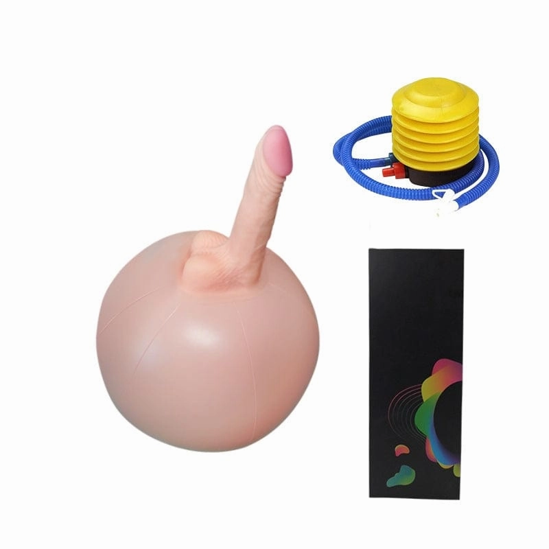 Bouncy Inflatable Sex Ball with Remote Control Vibrating Realistic Dildo
