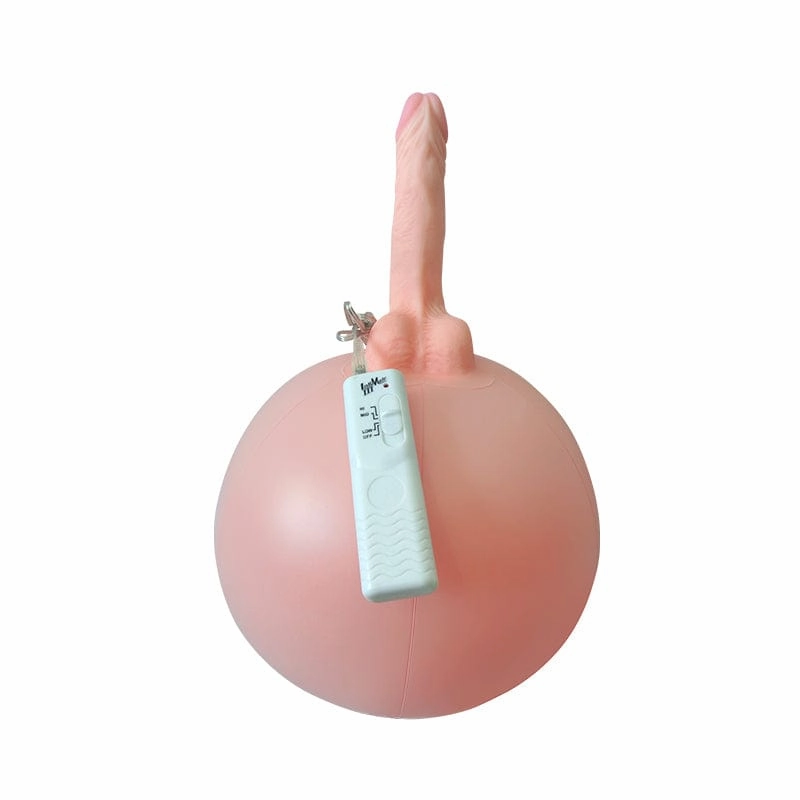 Bouncy Inflatable Sex Ball with Remote Control Vibrating Realistic Dildo