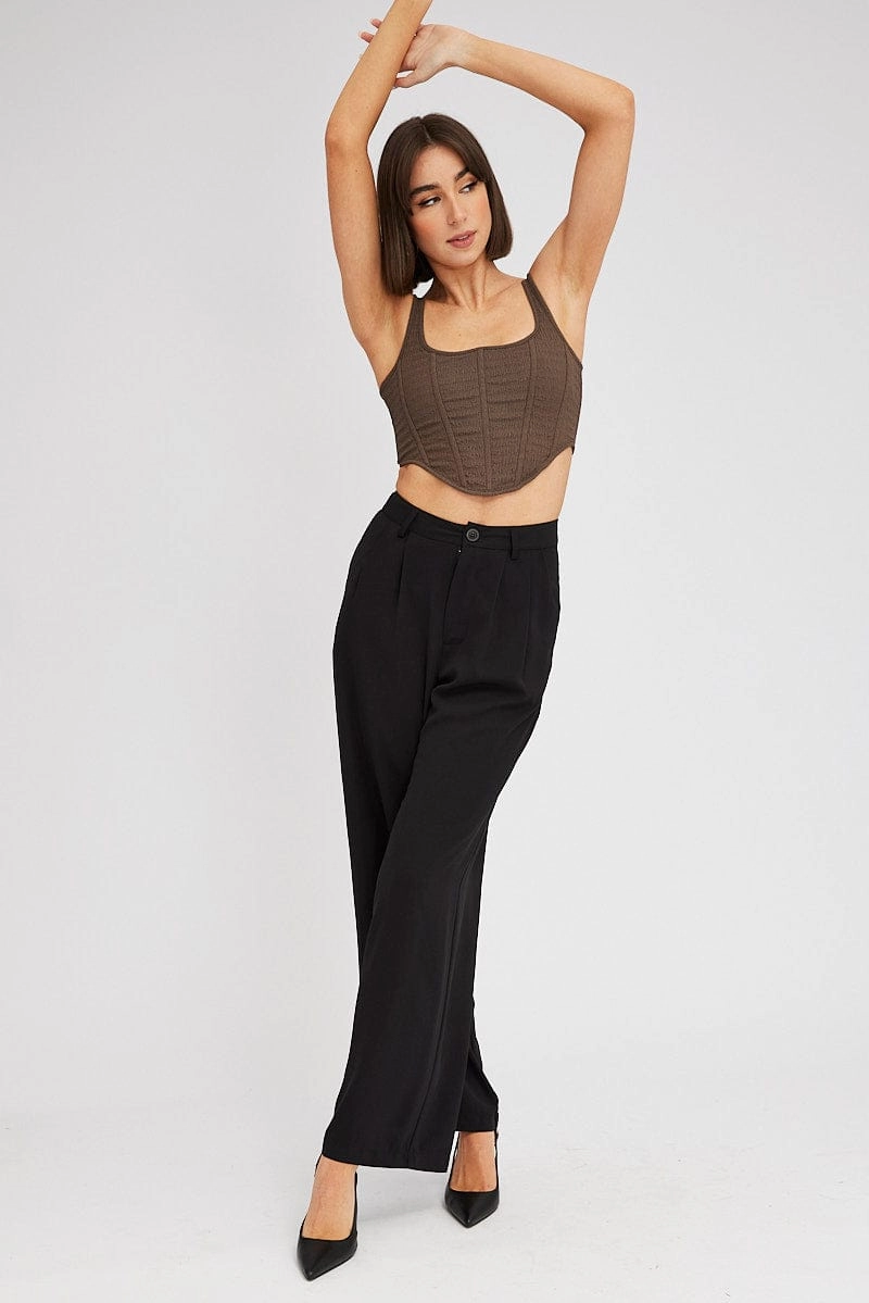 Brown Corset Top Texture