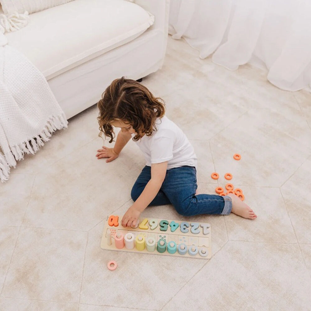 Bubble Wooden Numbers & Blocks Counting Set
