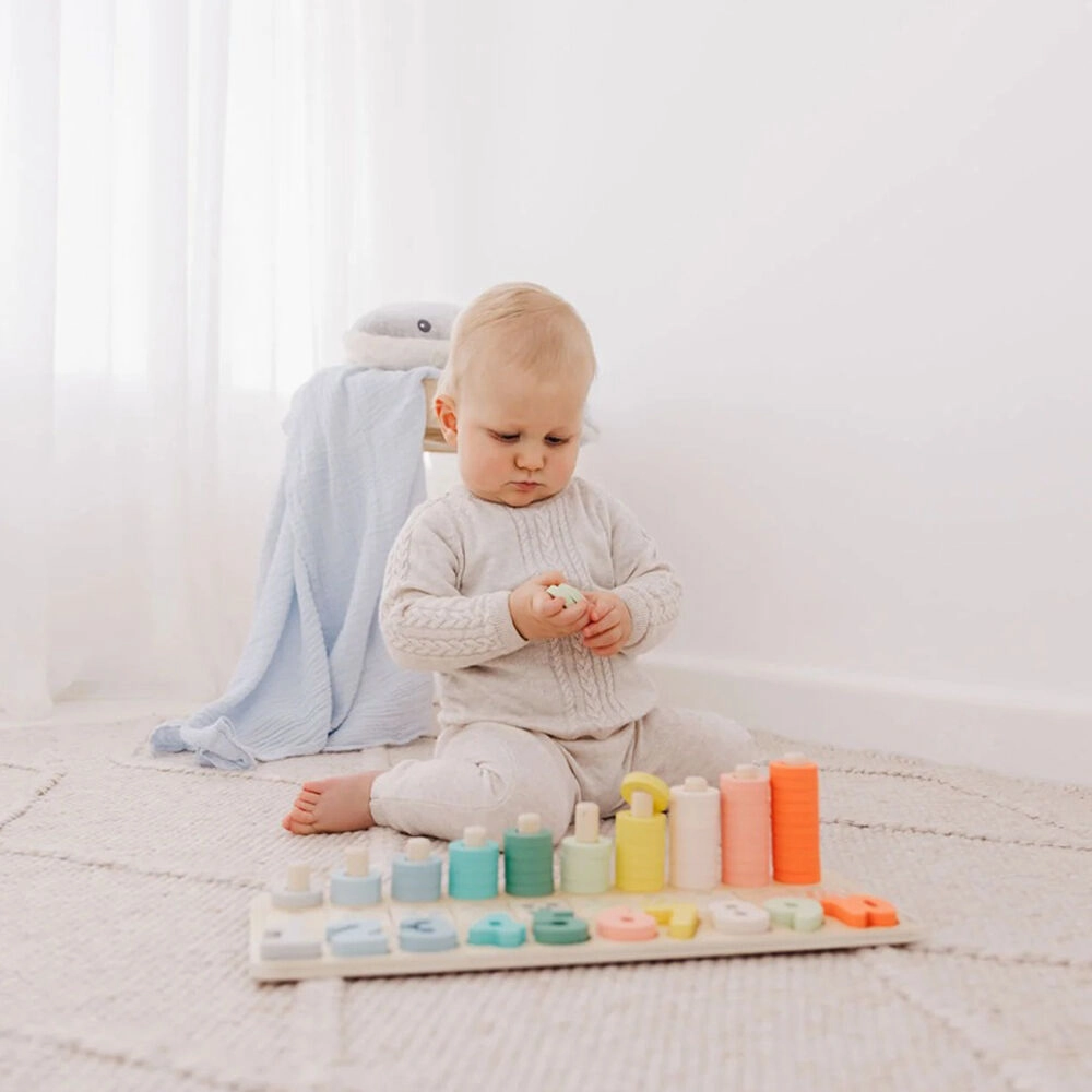 Bubble Wooden Numbers & Blocks Counting Set