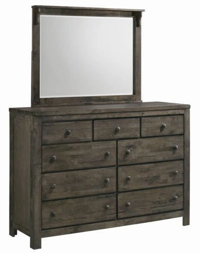 Cabin 9-Drawer Dresser - Grey