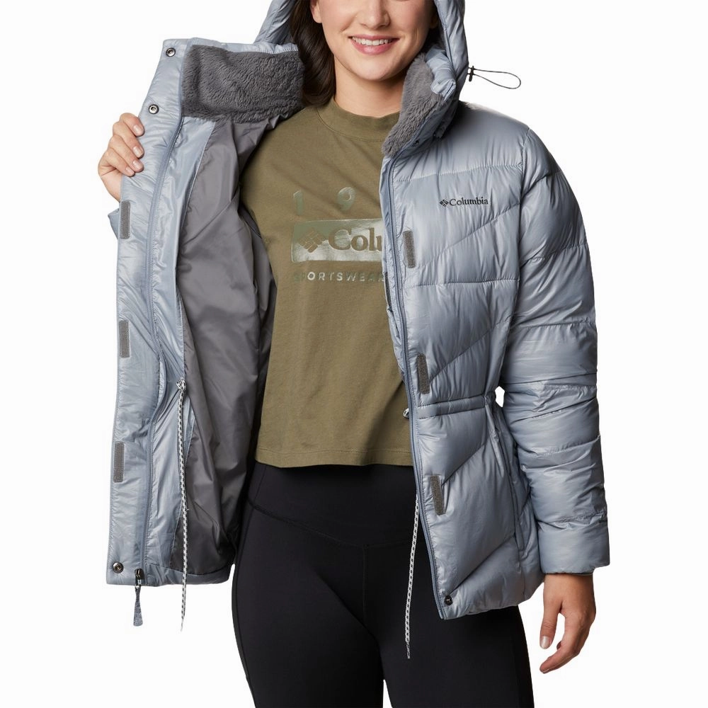 Columbia Peak to Park II Insulated Hooded Jacket for Ladies - Tradewinds Grey Gunmetal - M
