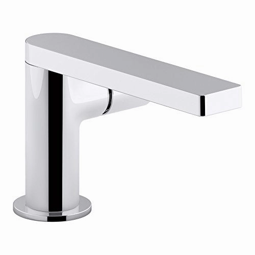 Composed Single Hole Single-Handle Bathroom Faucet with Cylindrical Handle and Drain in Polished Chr