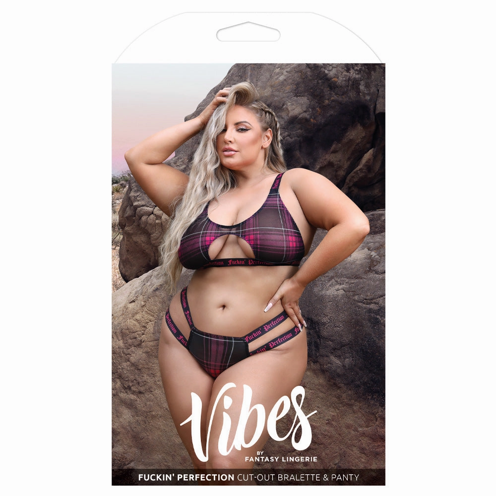 Fantasy Lingerie Vibes Fuckin' Perfection Bralette & Panty - Curvy