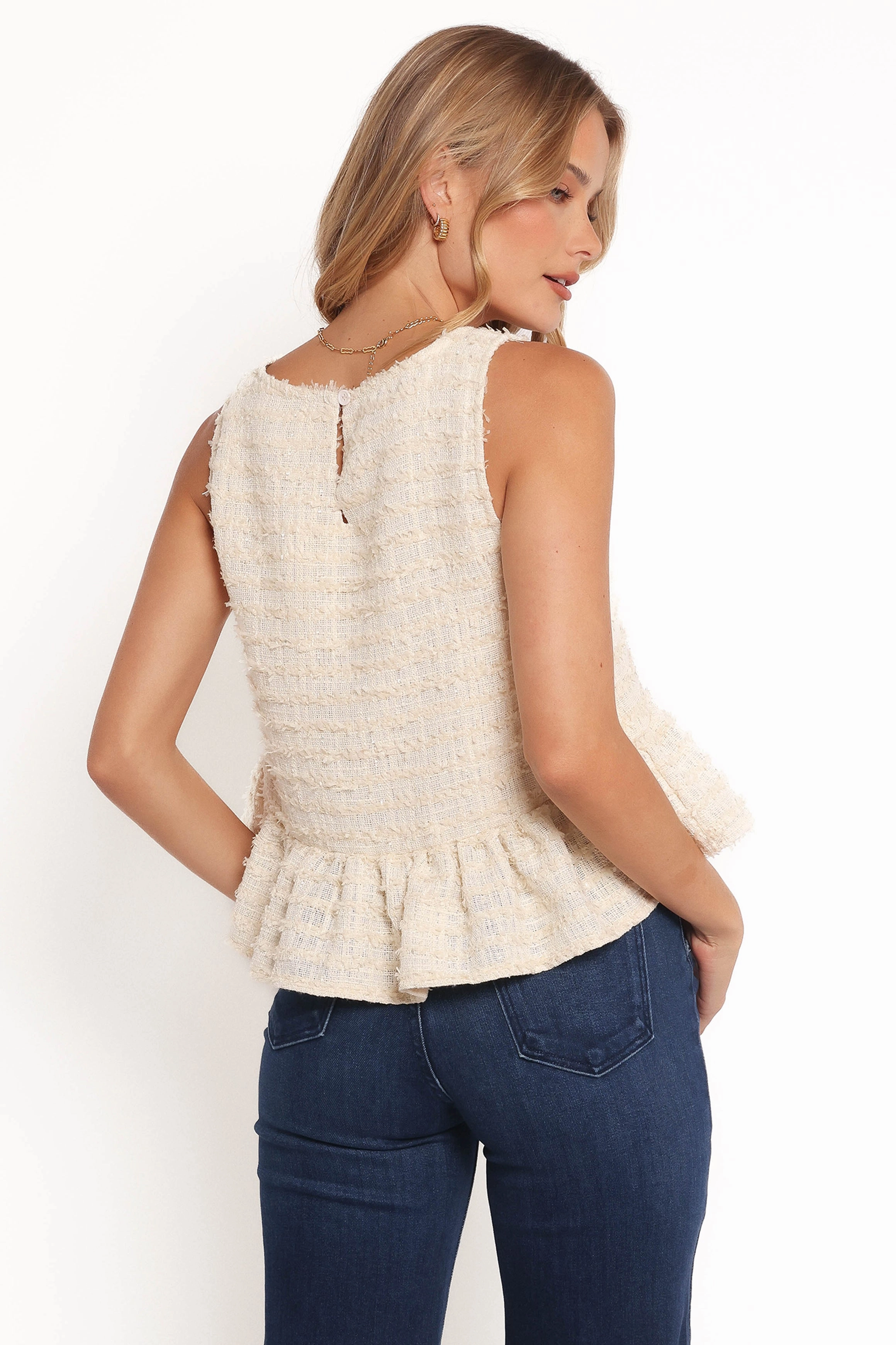 Fren Ruffle Top - Cream