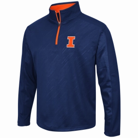 Illinois Fighting Illini Performance Fleece 1/4 Zip Track Jacket By Colosseum Athletics