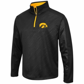 Iowa Hawkeyes Performance Fleece 1/4 Zip Track Jacket By Colosseum Athletics