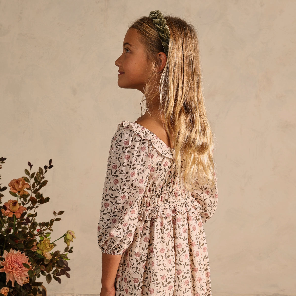 Junie Dress - Poppy Bloom - Ecru - FINAL SALE