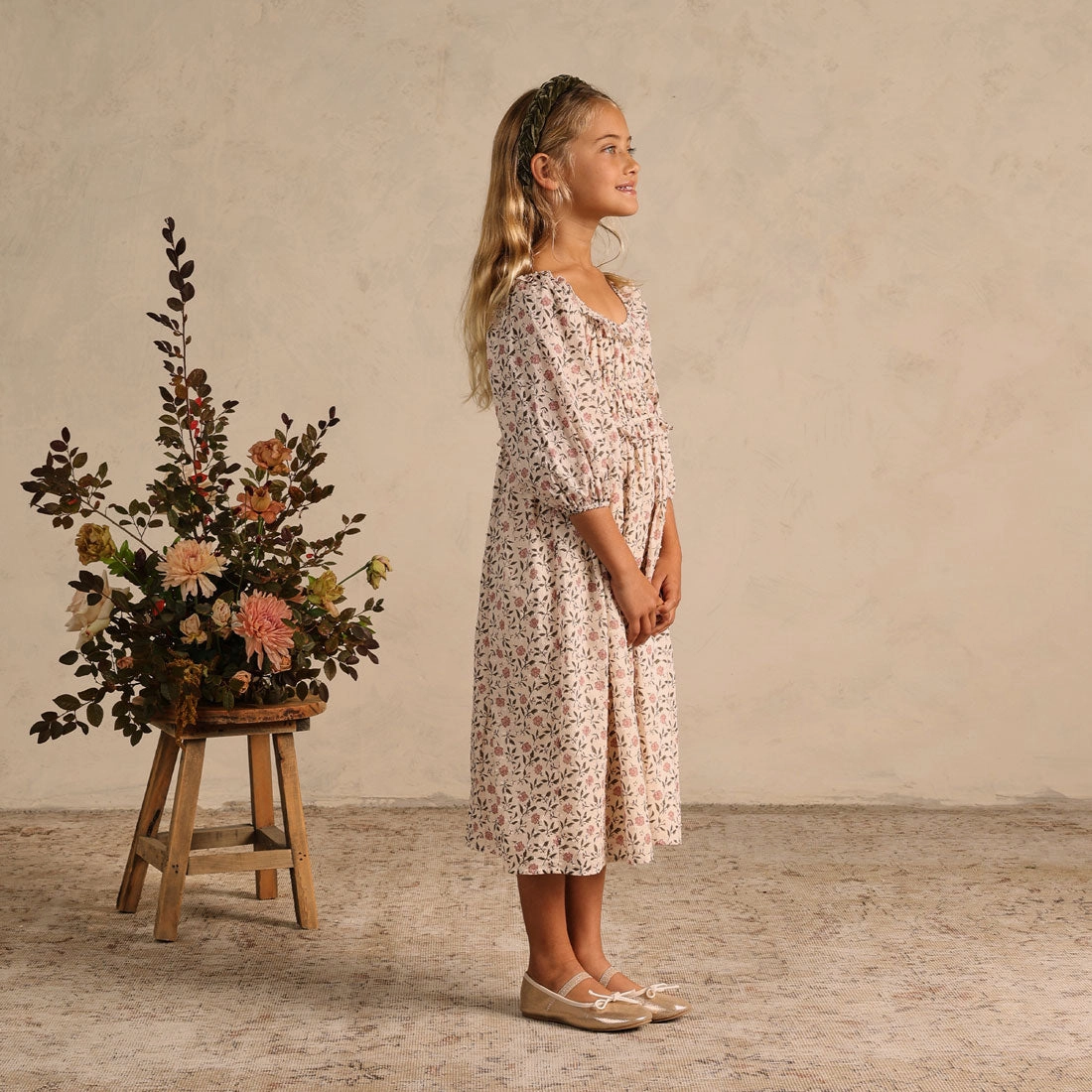 Junie Dress - Poppy Bloom - Ecru - FINAL SALE