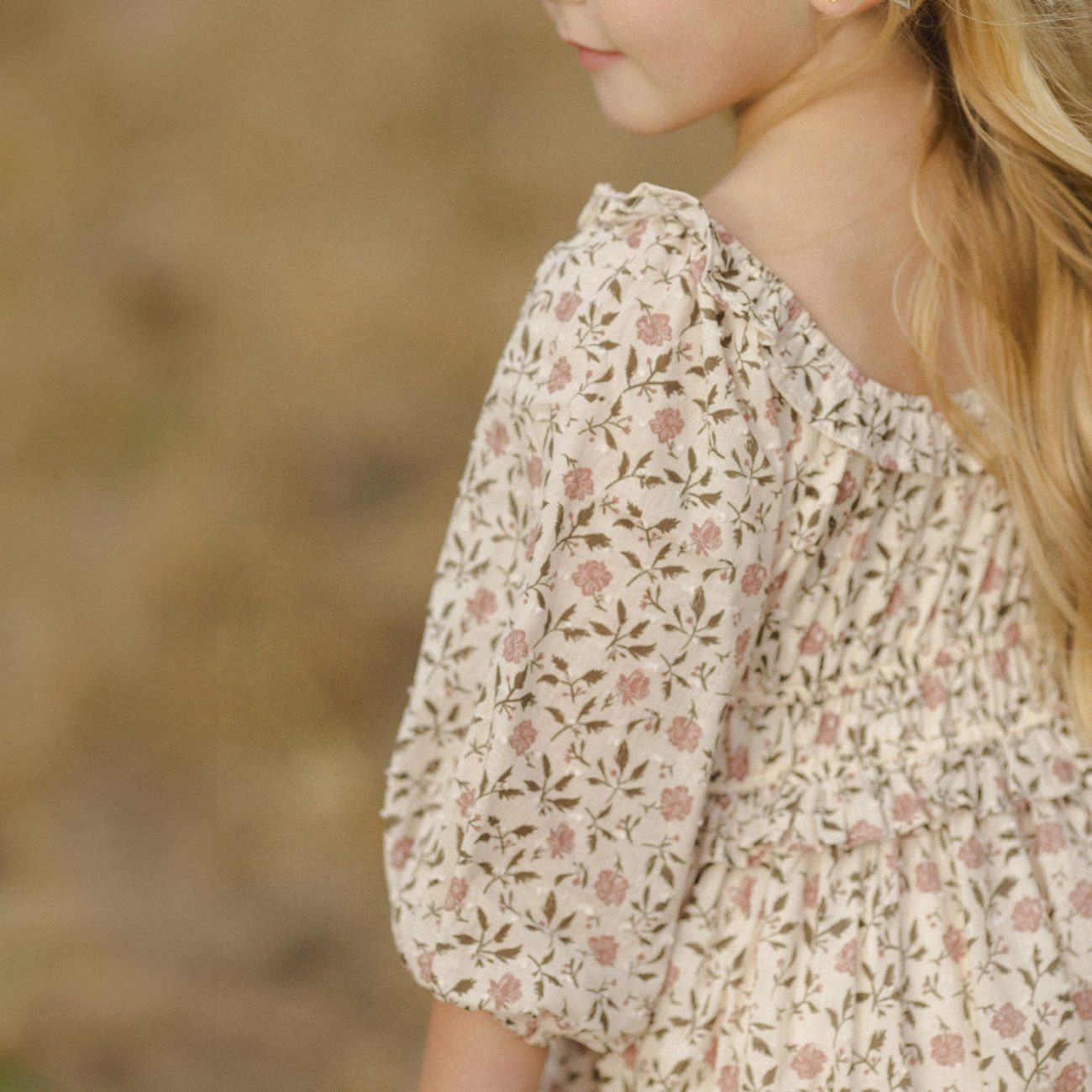 Junie Dress - Poppy Bloom - Ecru - FINAL SALE