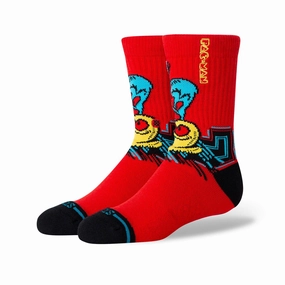 Kids' Crew Socks - Waka Waka Waka Kids - Red