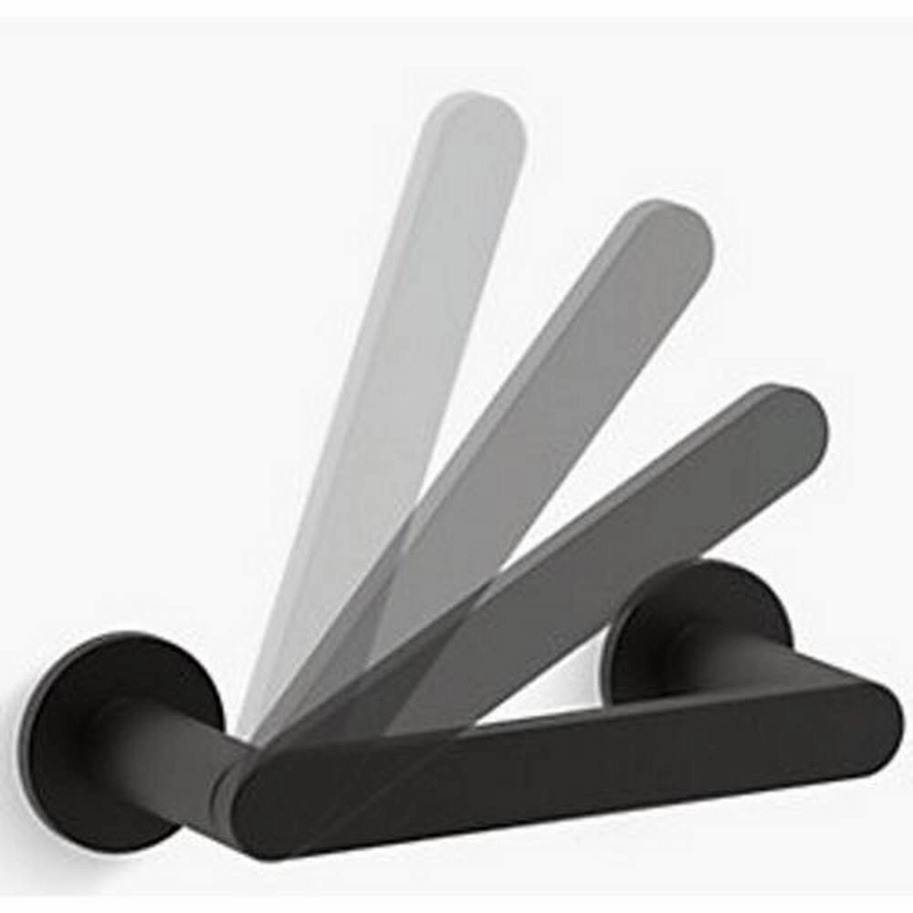 Kohler K-73147 Composed Wall Mounted Pivoting Toilet Paper Holder - Black