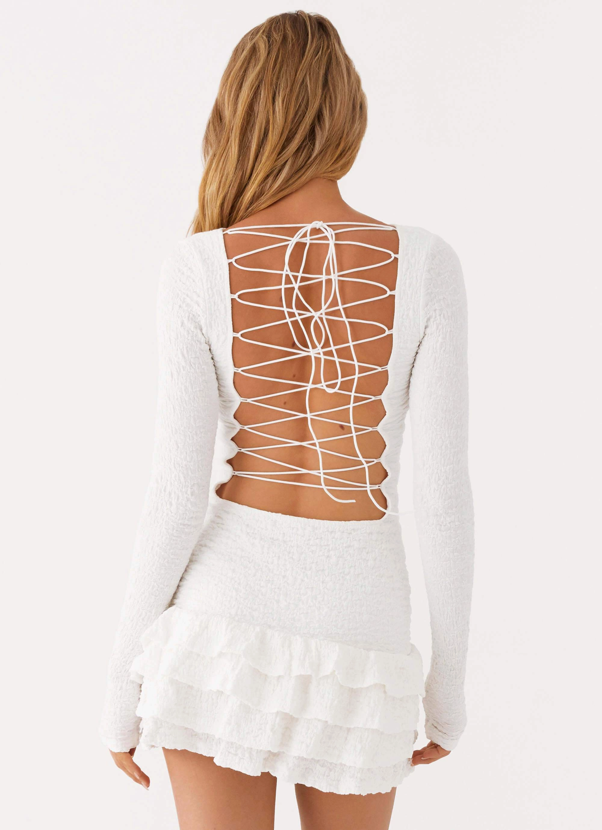 Last Words Mini Dress - White