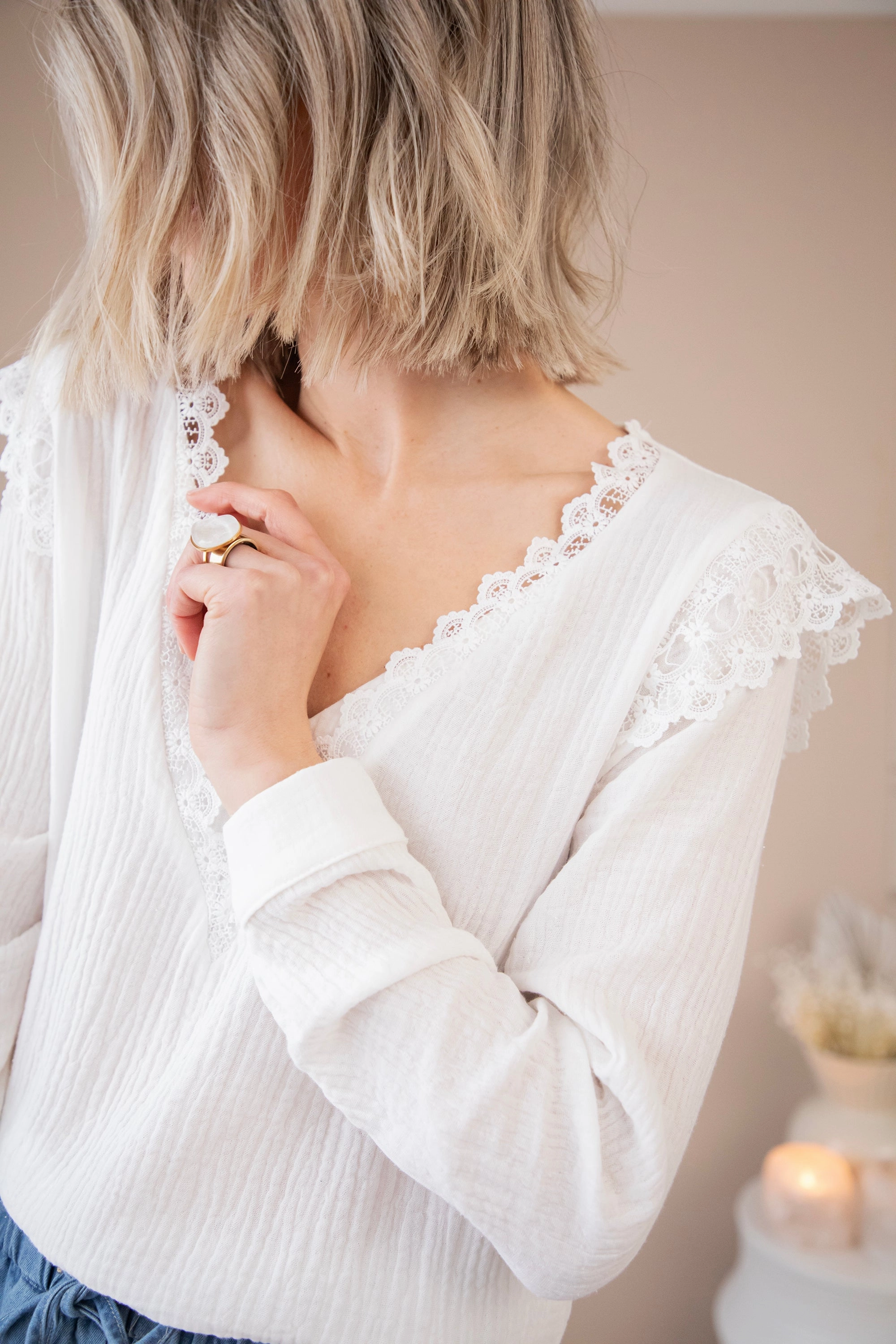 Love The Lace & Tetra White - Blouse