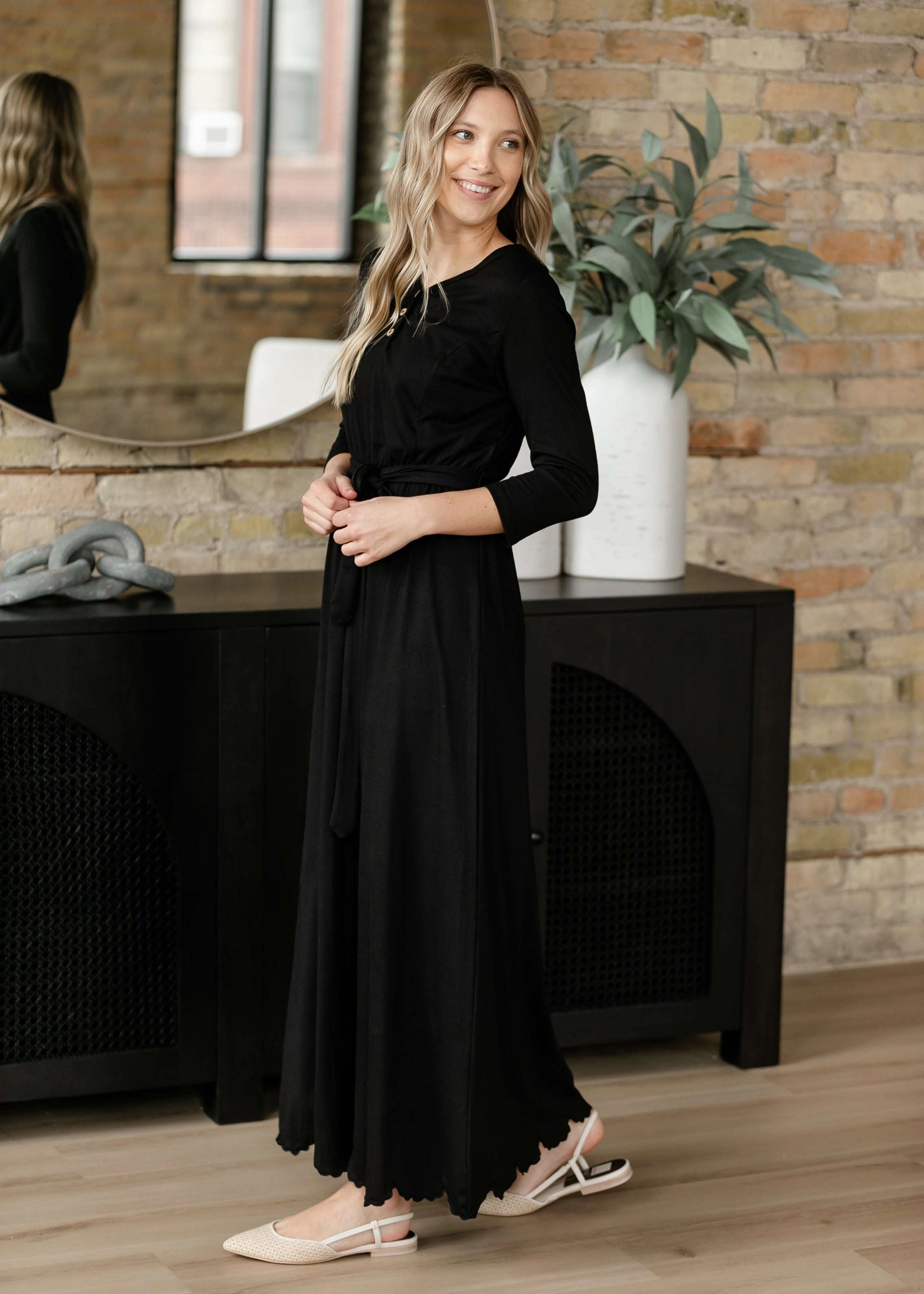 Lydia Button Front Maxi Dress
