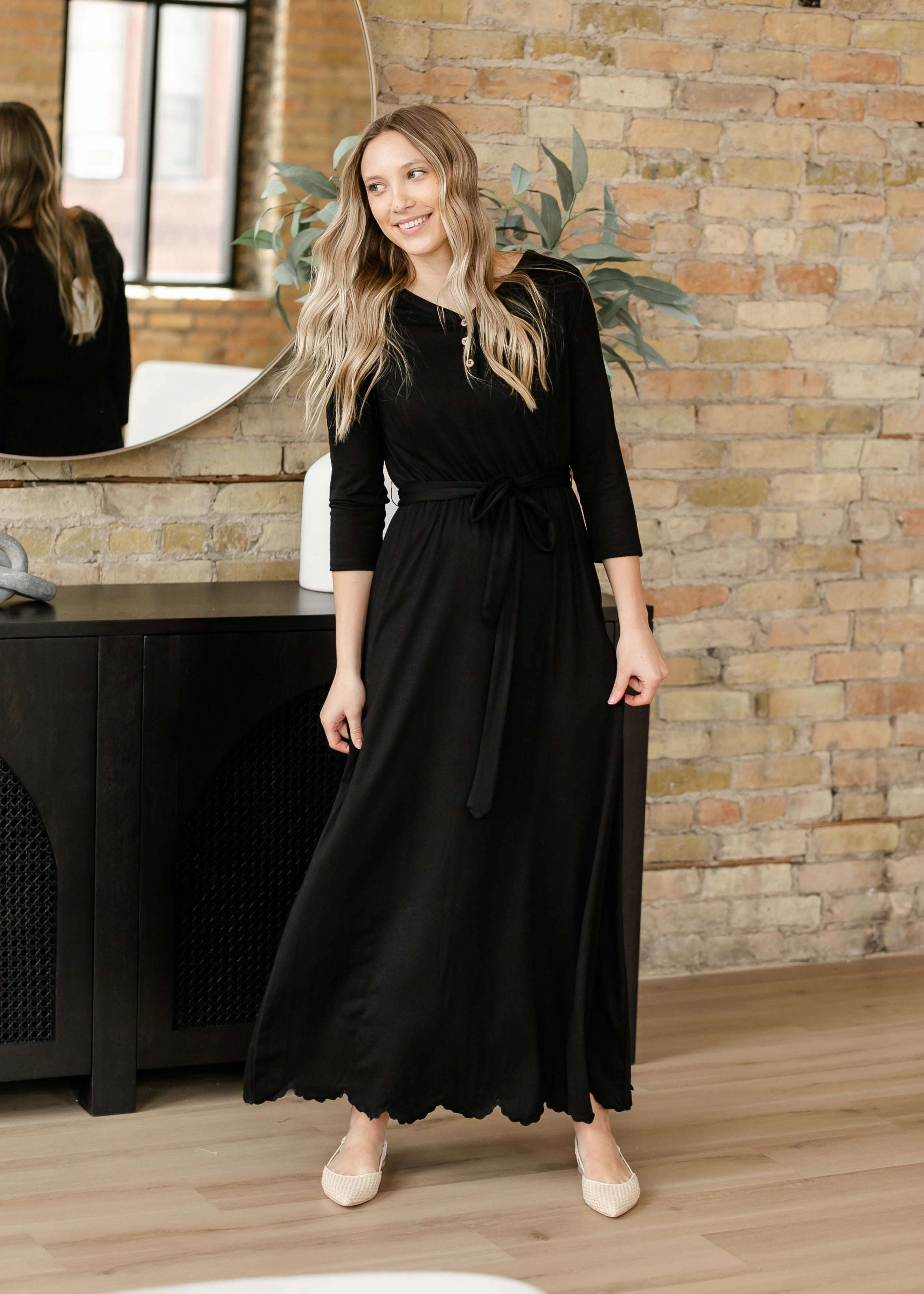 Lydia Button Front Maxi Dress
