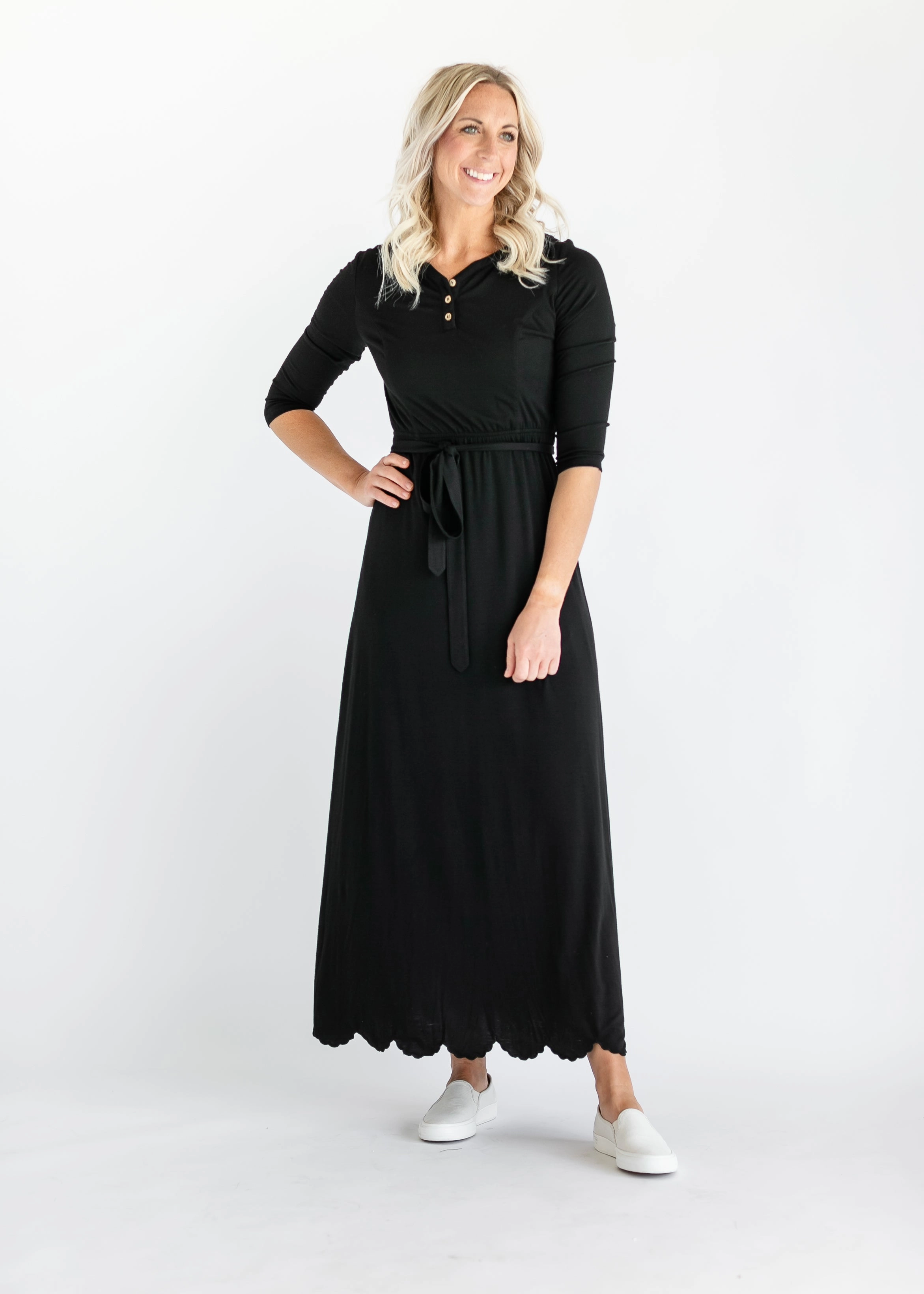 Lydia Button Front Maxi Dress