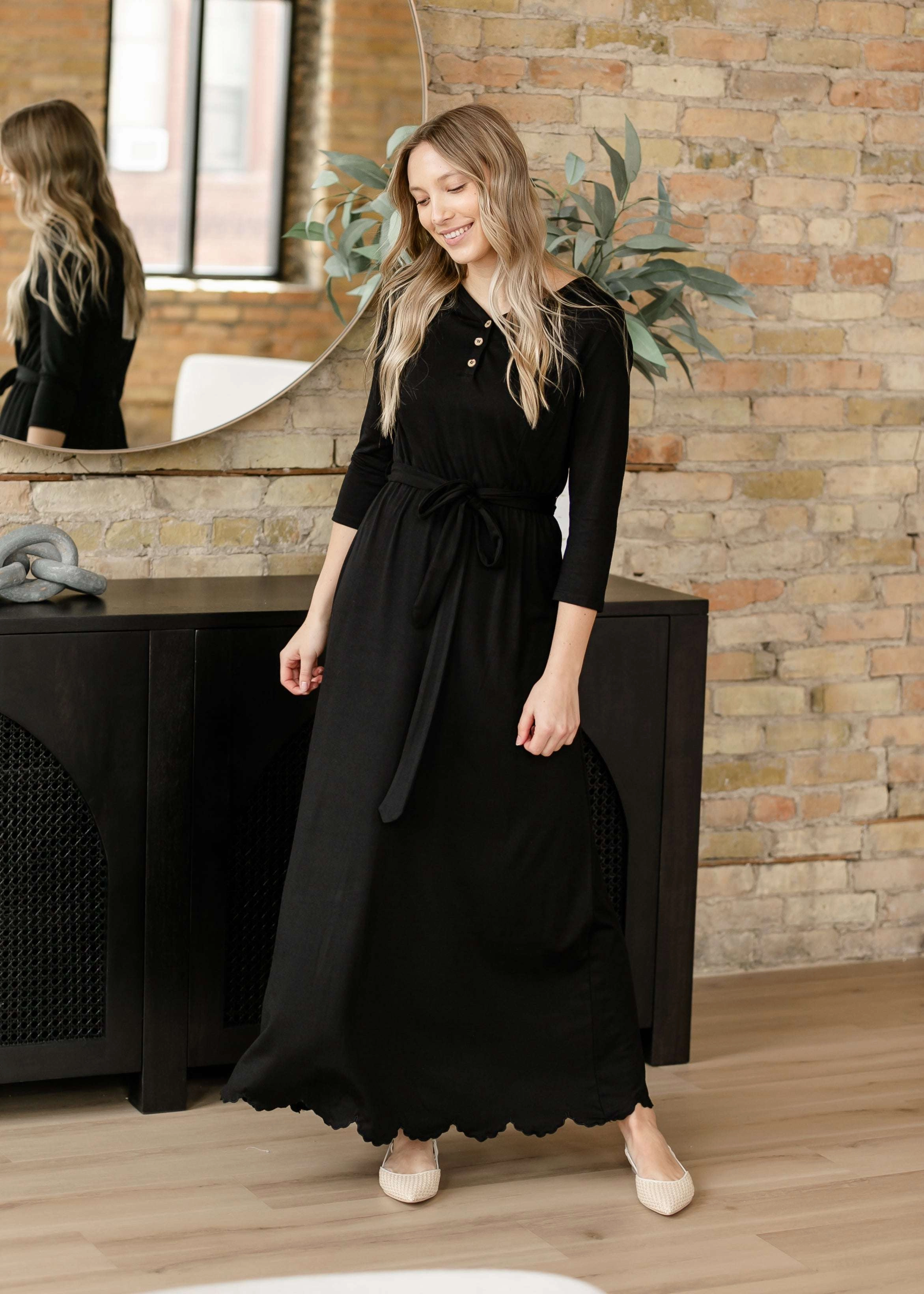 Lydia Button Front Maxi Dress