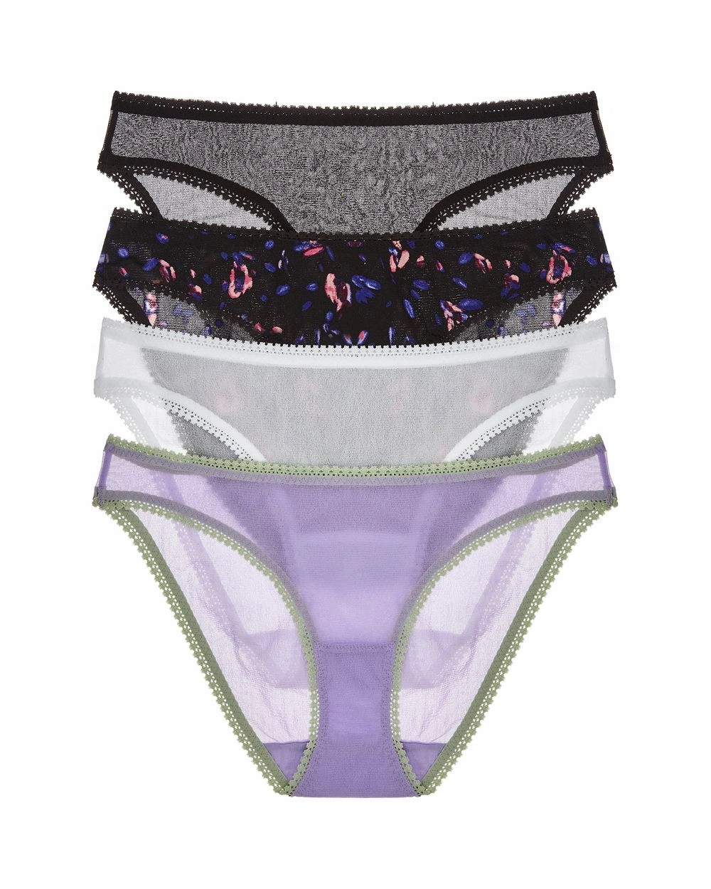 Mesh Hip Bikini 4 Pack