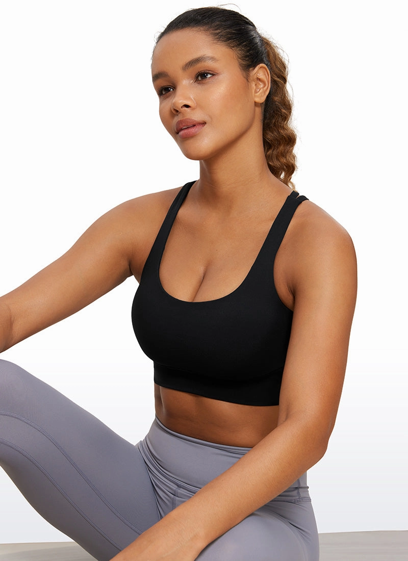 Nakedfeel Strappy Longline Bra Criss Cross Back
