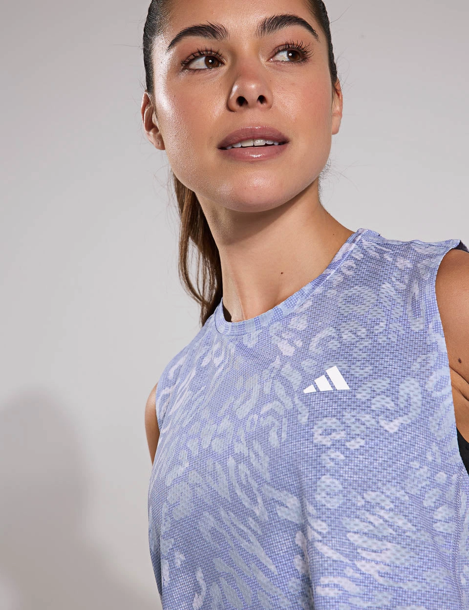 Own the Run CLIMACOOL 3-Stripes Tank Top - Dash Grey/Violet Tone