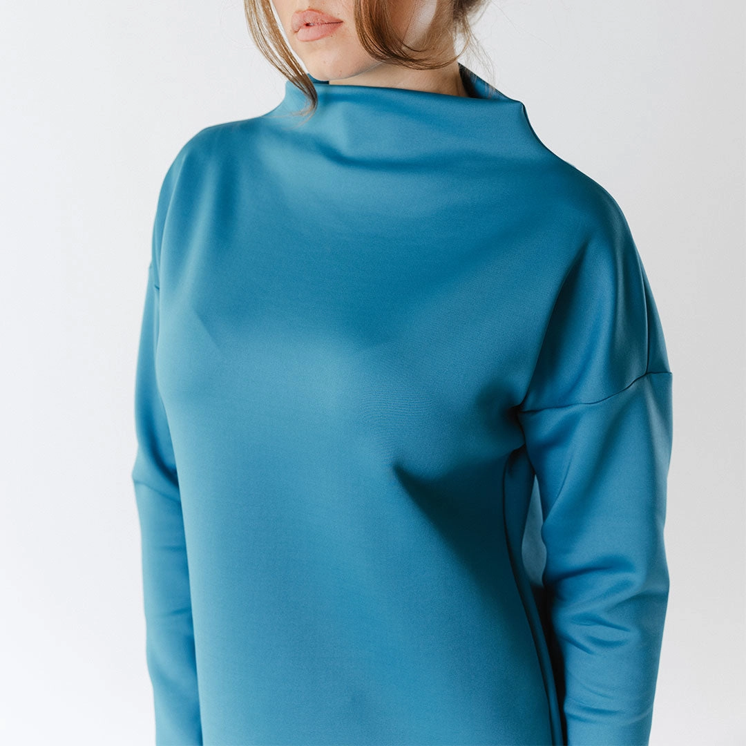 Peacock Blue Cardiff Pullover