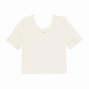 Pointelle Tee - Ivory