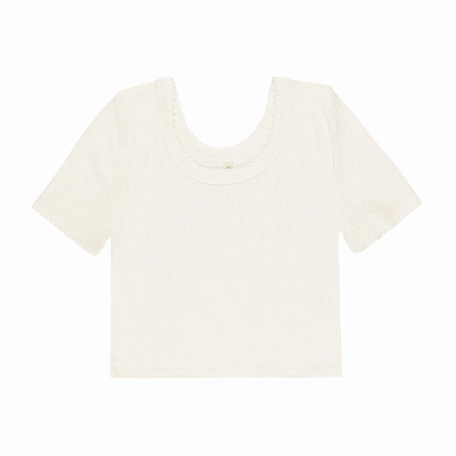 Pointelle Tee - Ivory