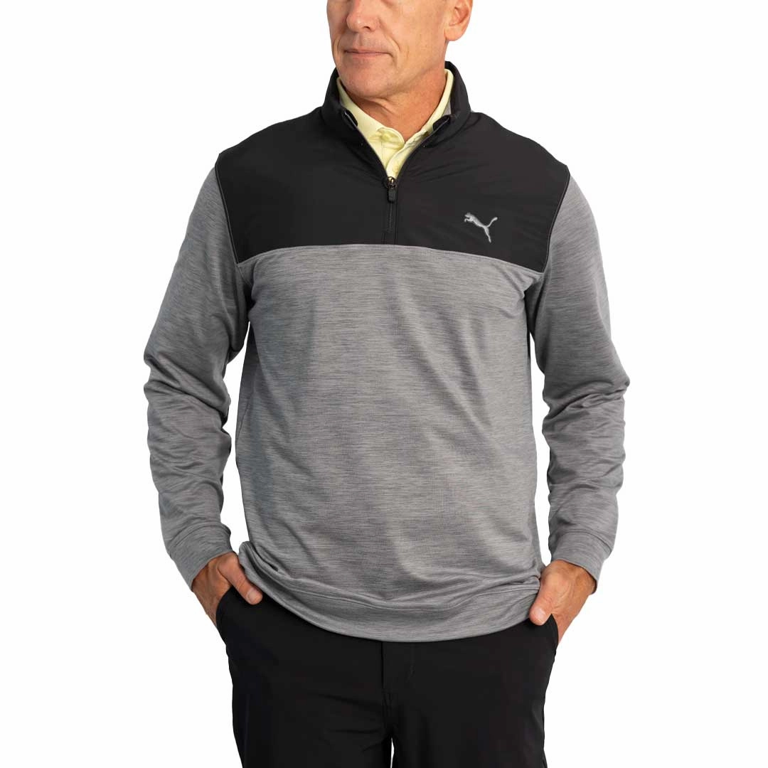 Puma - Men's Cloudspun Colorblock 1/4 Zip Sweater (537463 01)