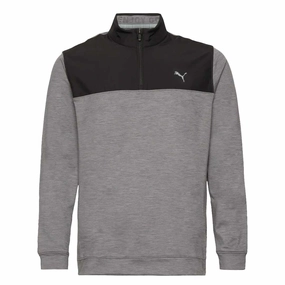 Puma - Men's Cloudspun Colorblock 1/4 Zip Sweater (537463 01)