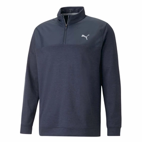 Puma - Men's Cloudspun Colorblock 1/4 Zip Sweater (537463 03)