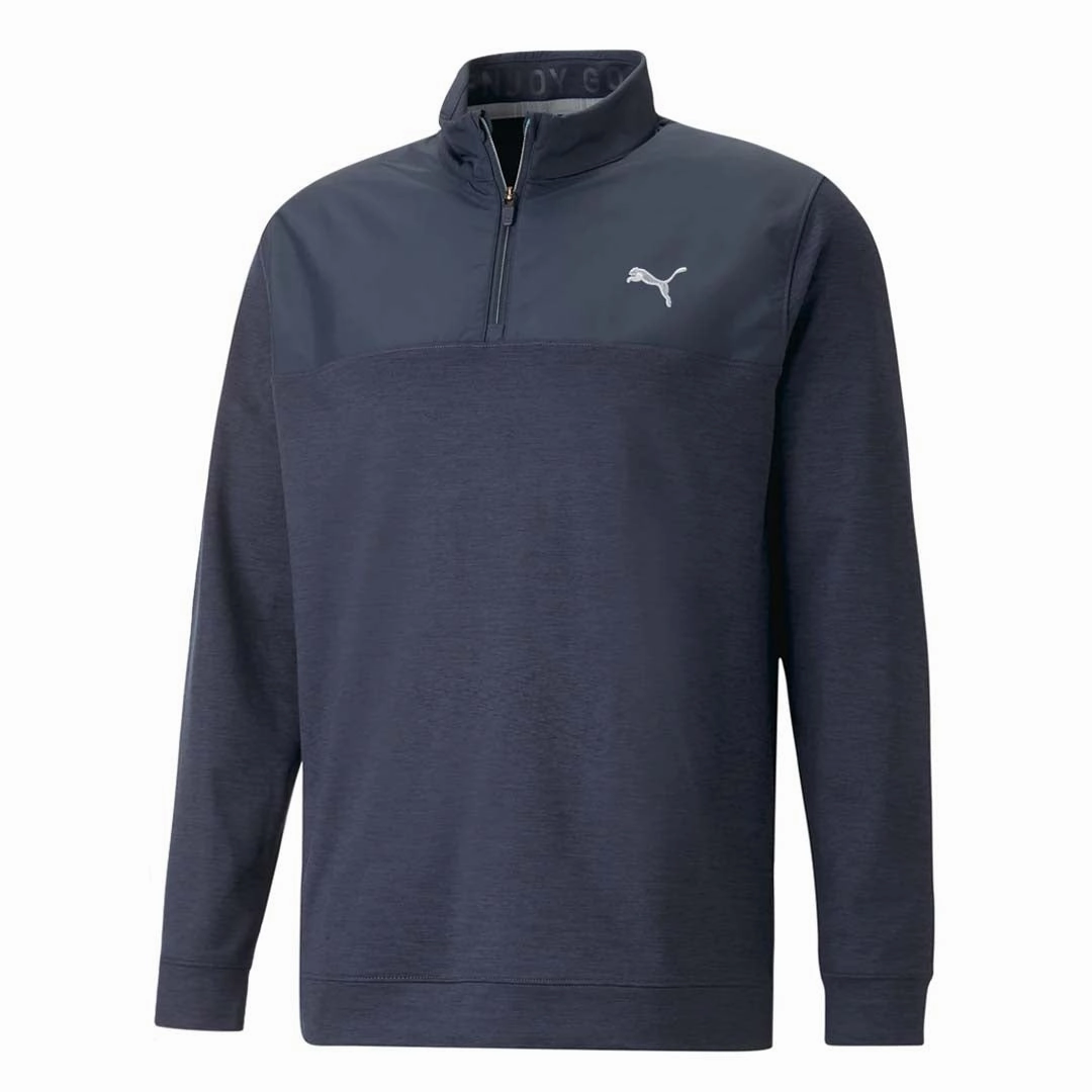 Puma - Men's Cloudspun Colorblock 1/4 Zip Sweater (537463 03)