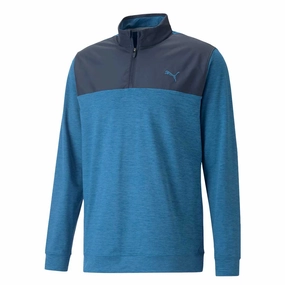 Puma - Men's Cloudspun Colorblock 1/4 Zip Sweater (537463 06)