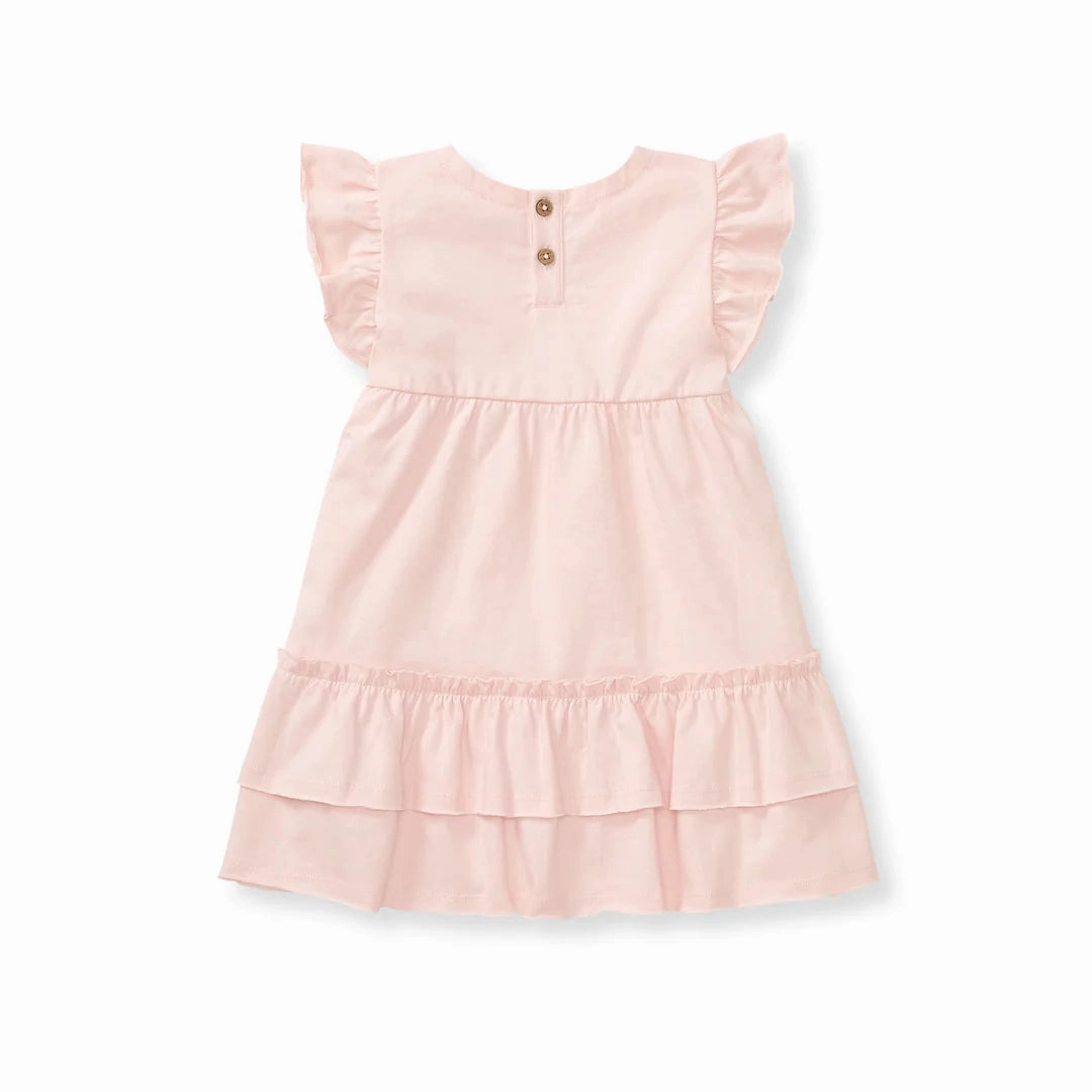 Ruffle Dress - Hibiscus Red