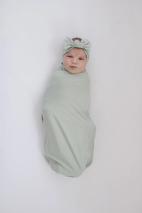 Sage Bamboo Hat or Head Wrap Set
