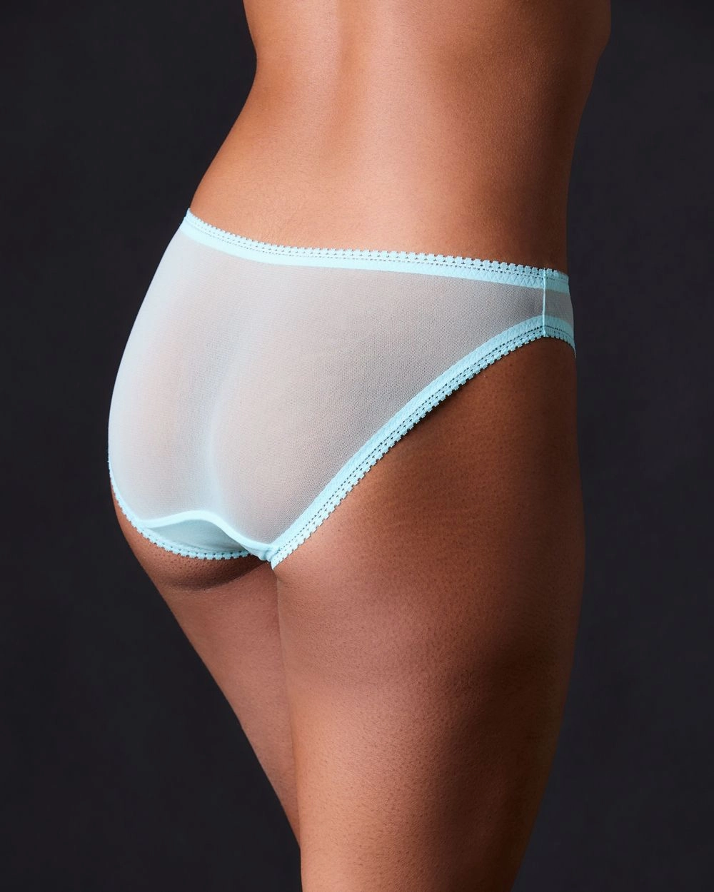 Solid Mesh Hip Bikini